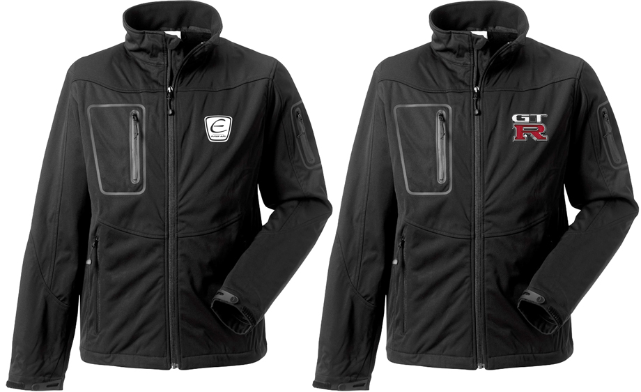Vestes softshell Europe Auto et GT-R réalisées par Shakass