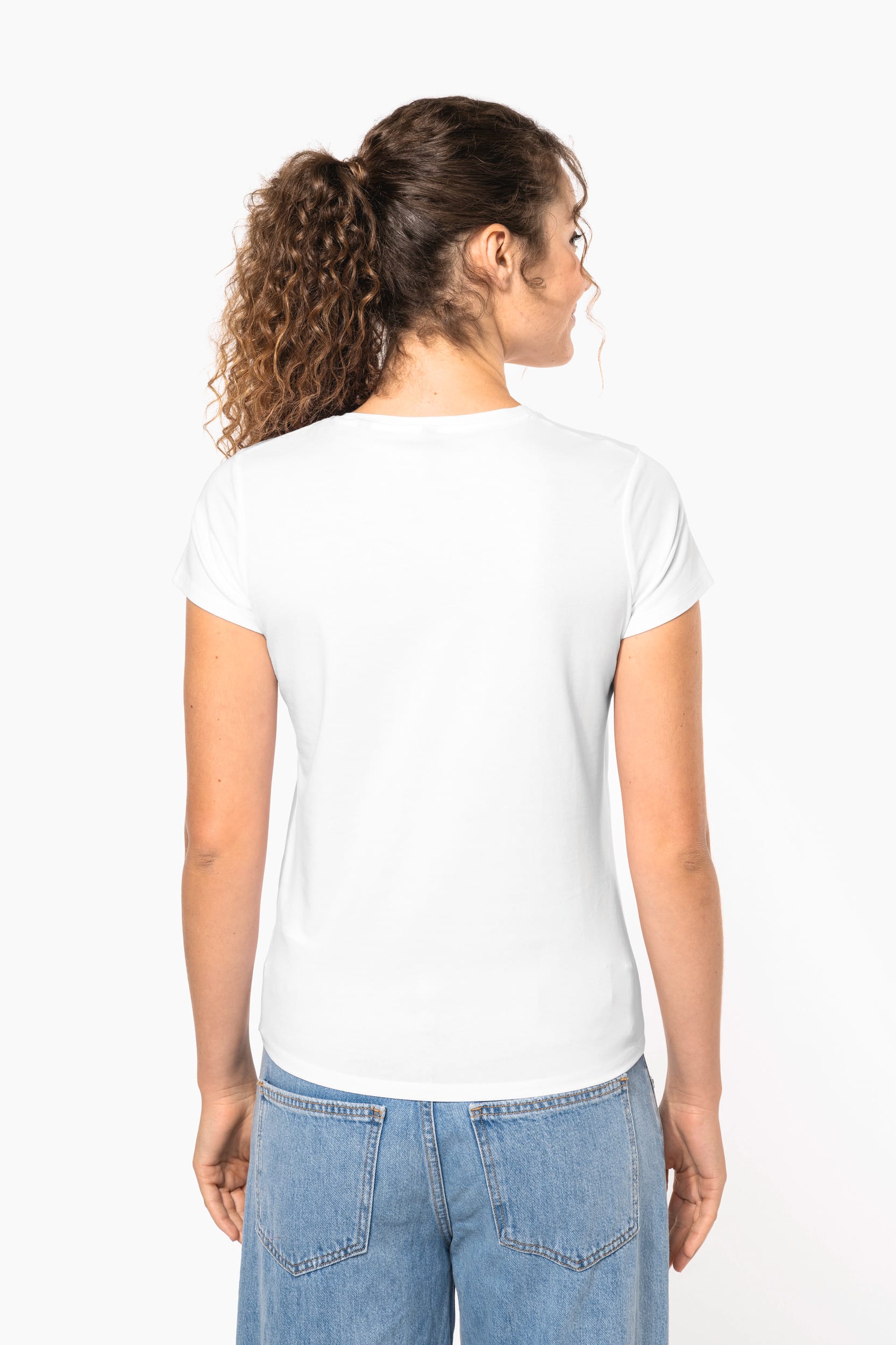 T-shirt col V manches courtes femme – Image 17