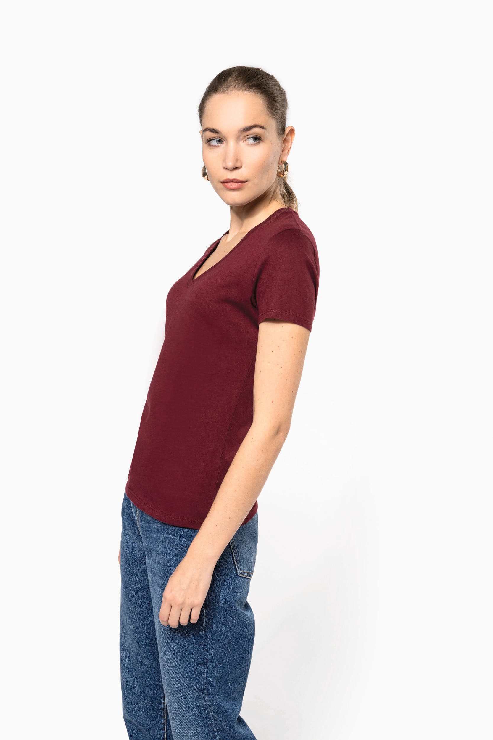 T-shirt BIO150 col V femme – Image 3