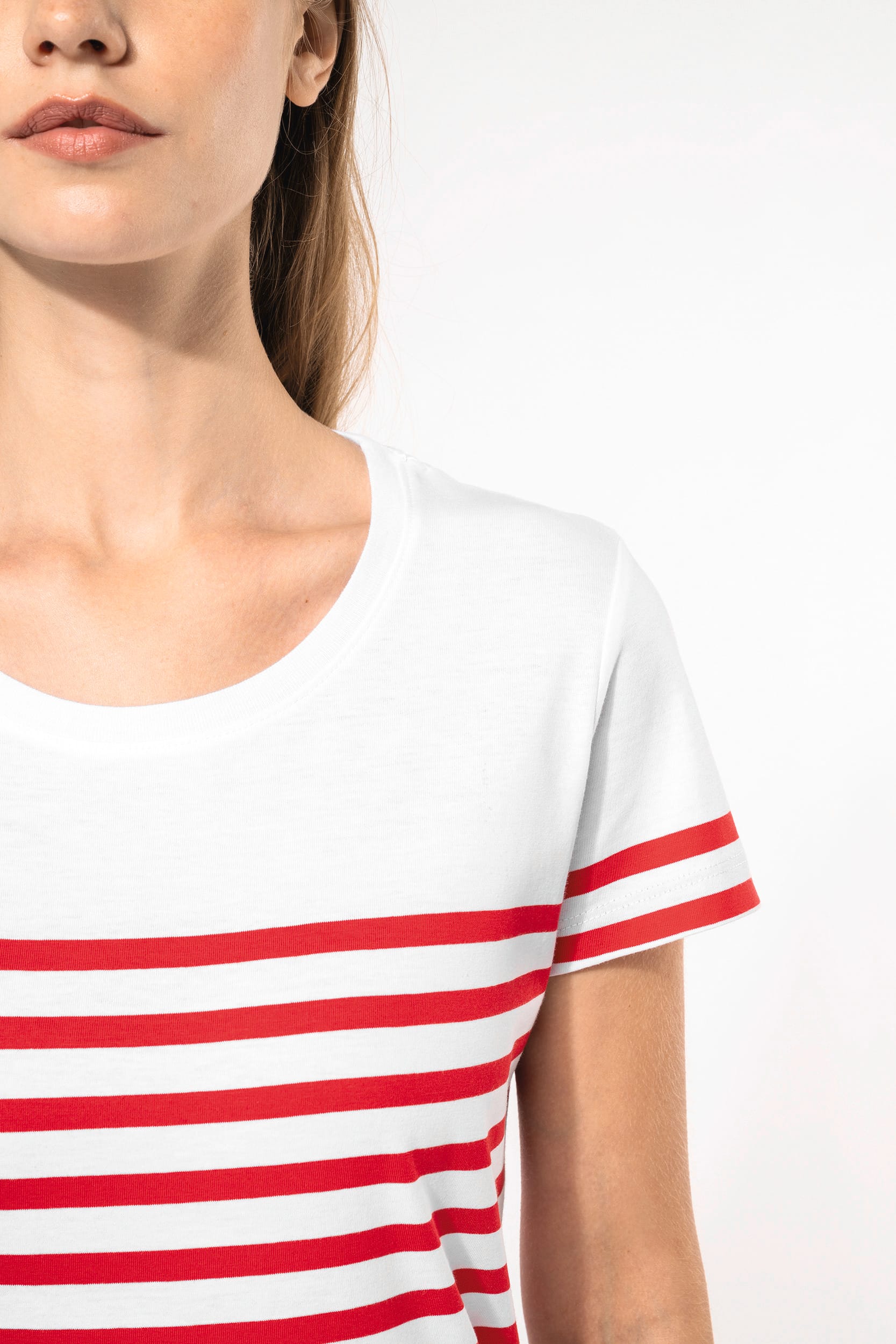 T-shirt marin col rond Bio femme – Image 3