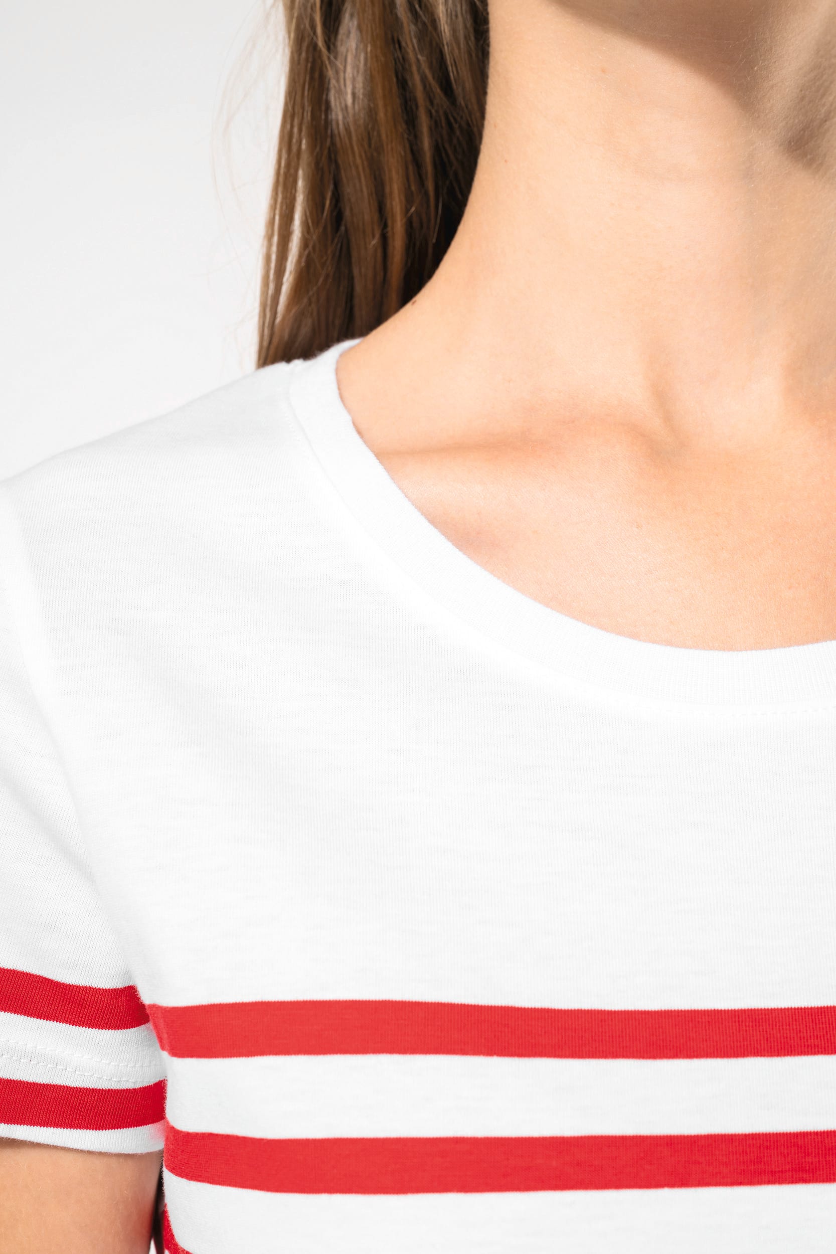 T-shirt marin col rond Bio femme – Image 4