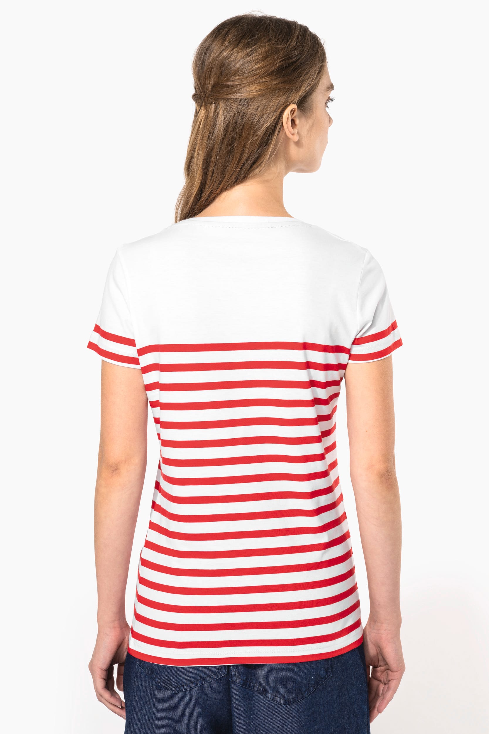 T-shirt marin col rond Bio femme – Image 2