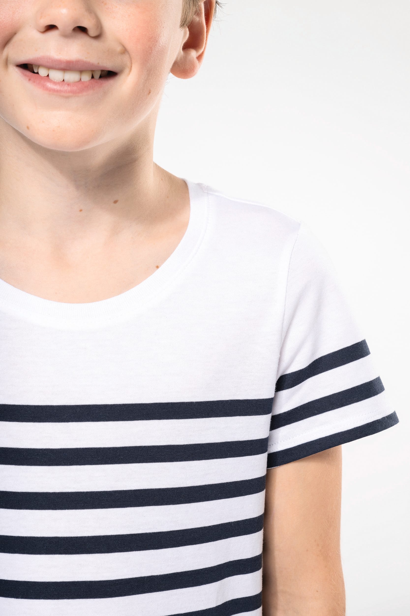 T-shirt marin col rond Bio enfant – Image 3