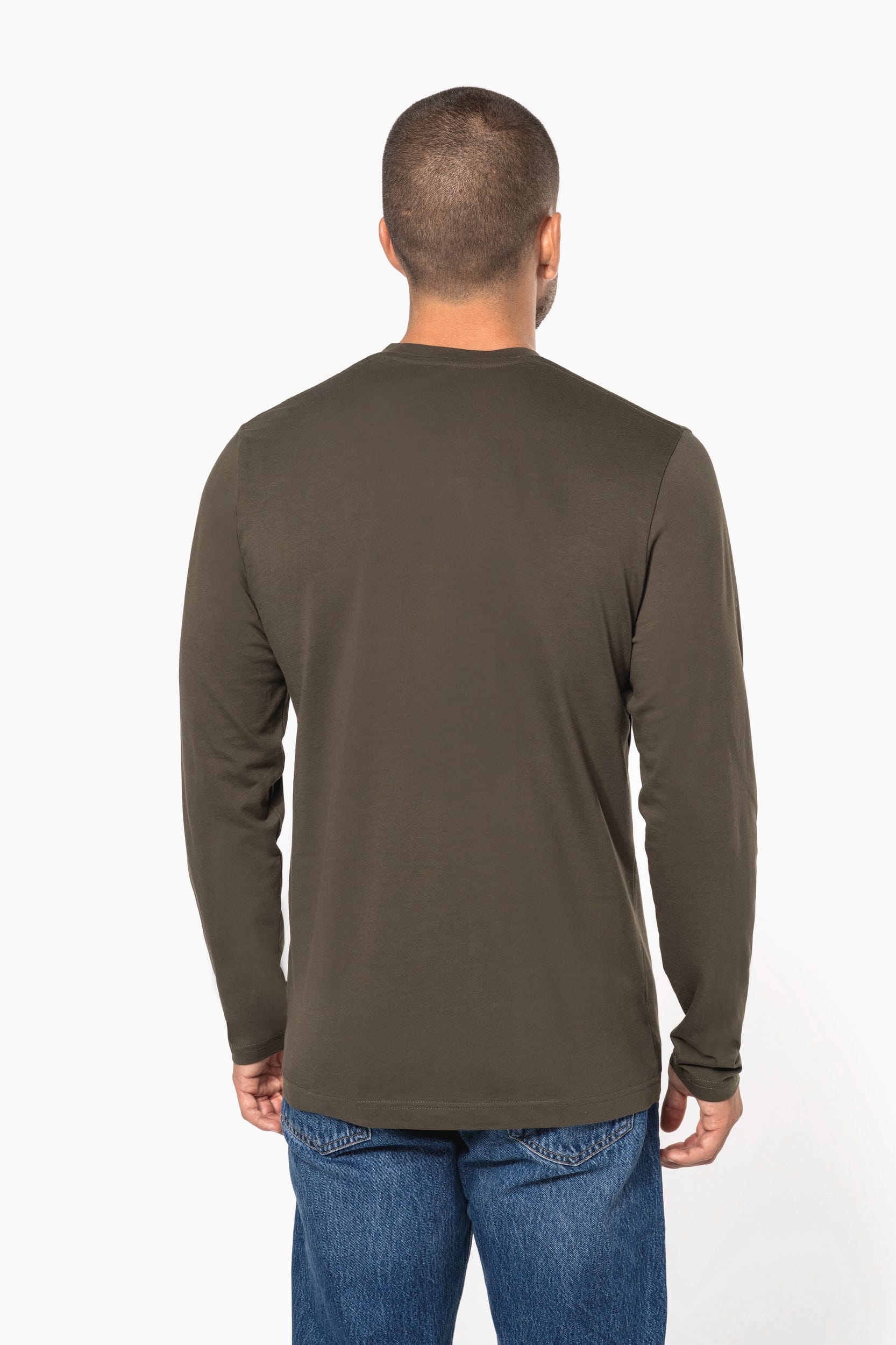 T-shirt col V manches longues homme – Image 2