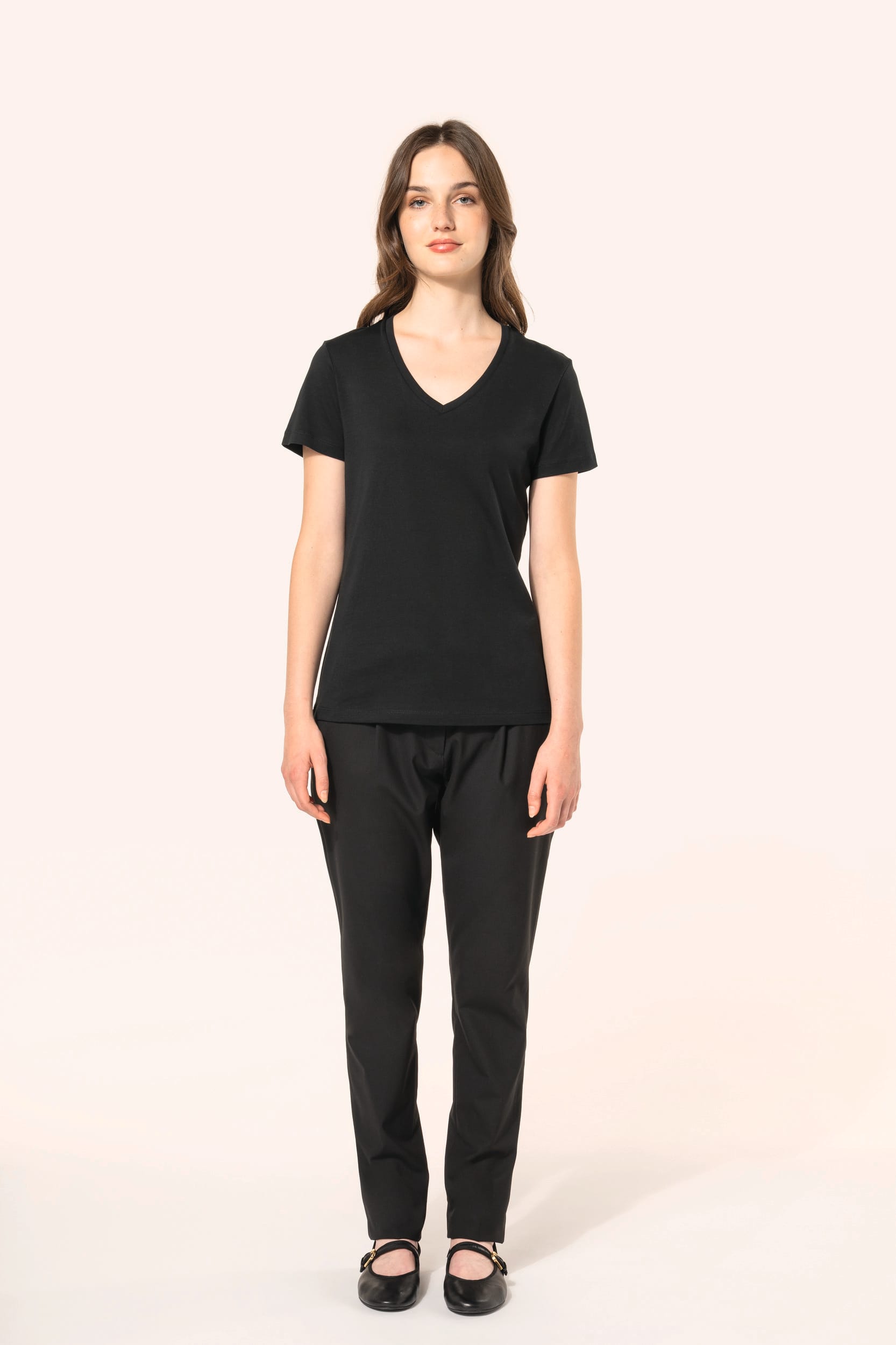T-shirt Supima® col V manches courtes femme – Image 7