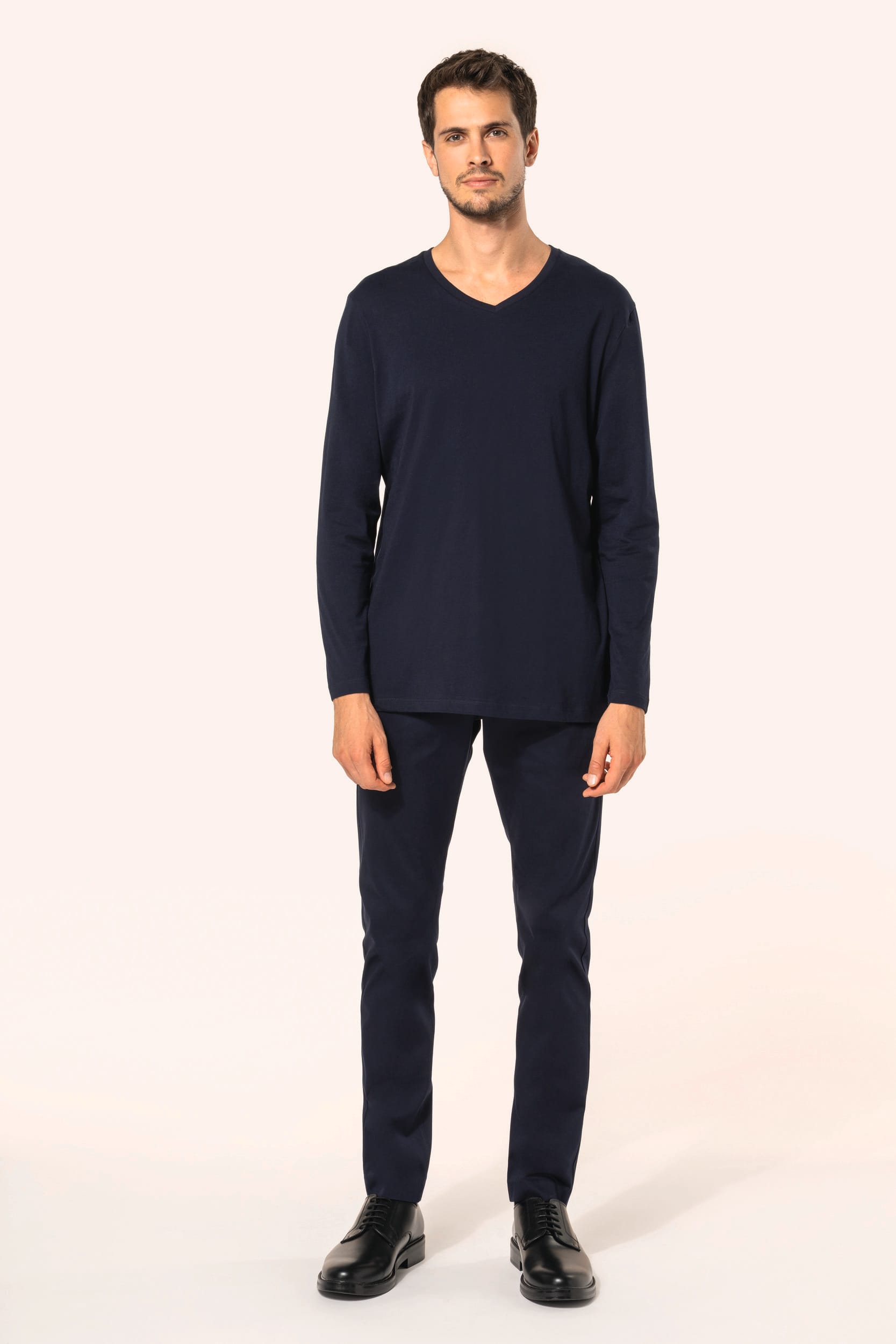 T-shirt Supima® col V manches longues homme – Image 8
