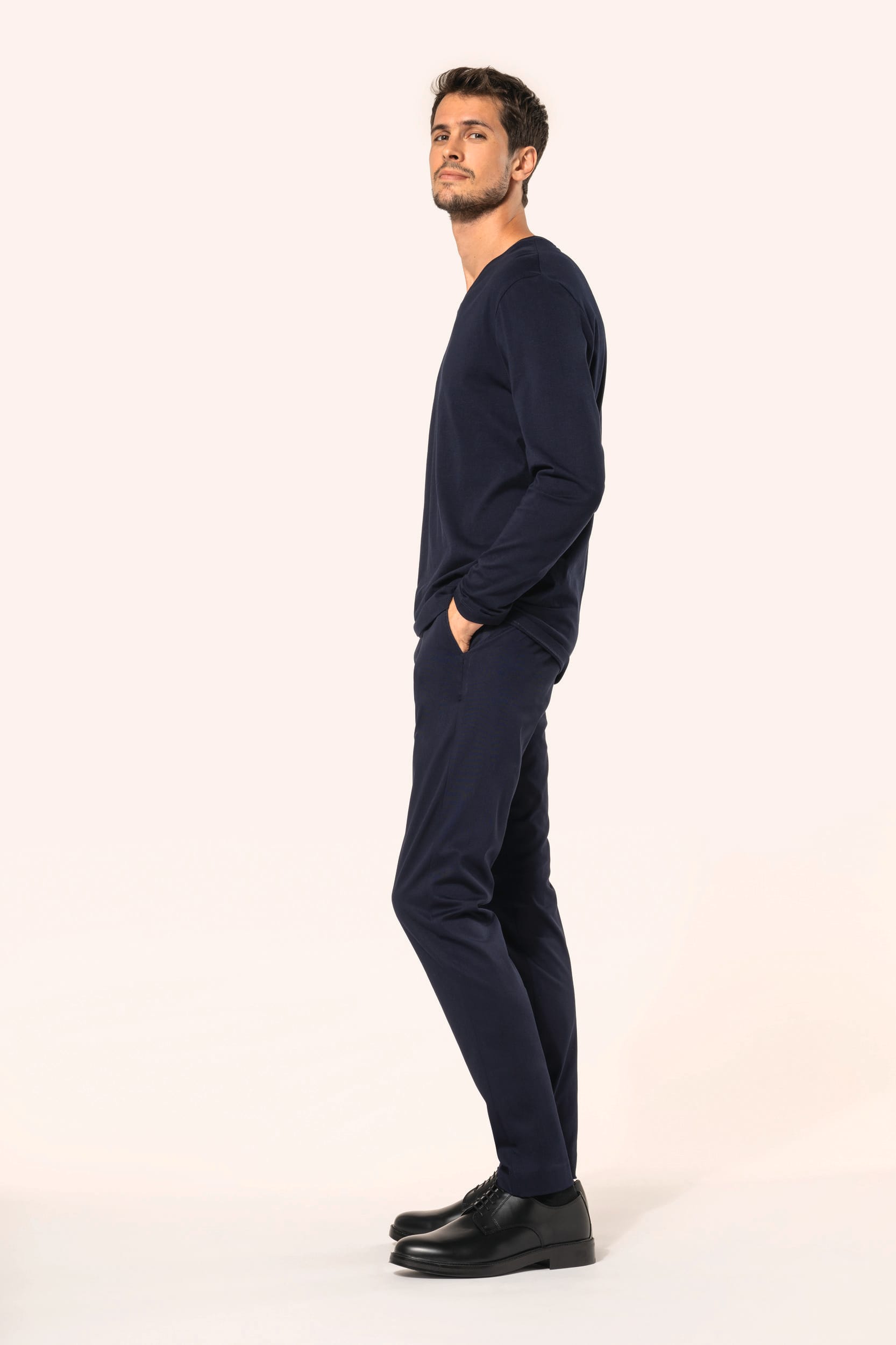 T-shirt Supima® col V manches longues homme – Image 3